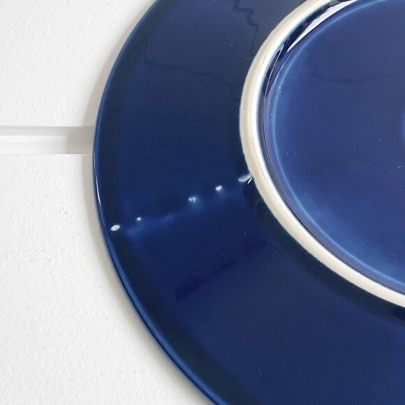 Vintage Fiesta Homer Laughlin Cobalt 60th Anniversary Wall Clock Plate - Picture 3 of 3